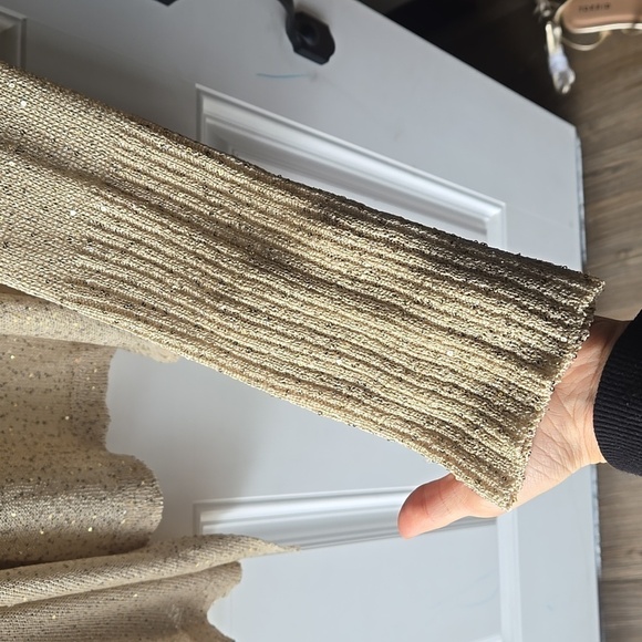 Saks Fifth Avenue Gold Sequin Cardigan - Picture 3 of 8